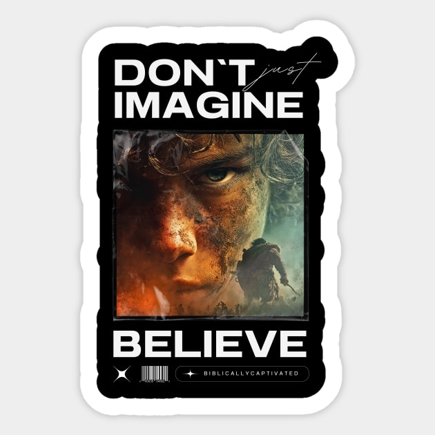 Faith. Imagine. Believe. Sticker by Simon's Store 7